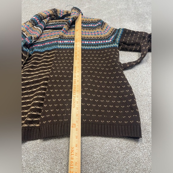 Chaps Ralph lauren womens south Western Knit cardigan  sz L/P Aztec Vtg 80s - Picture 8 of 12